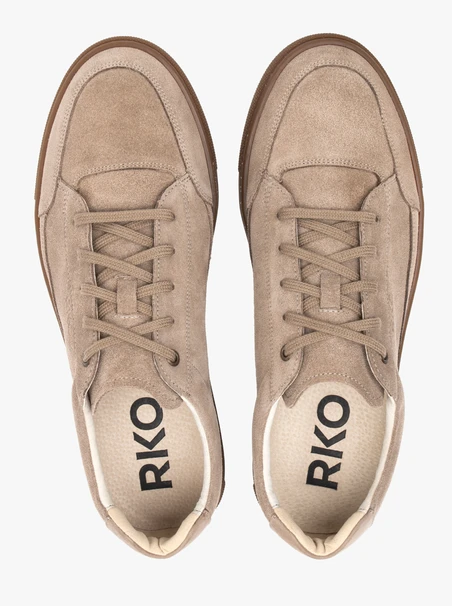 Beige Sporthalbschuhe