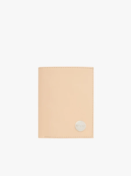 Beige Leder Brieftasche