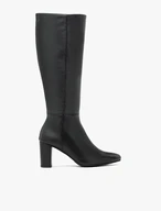Schwarze Stiefel mit breitem Schaft