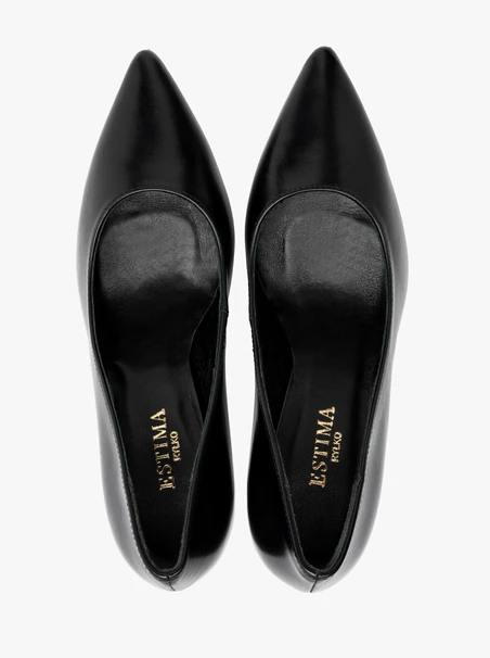 Schwarze hohe Stiletto-Pumps