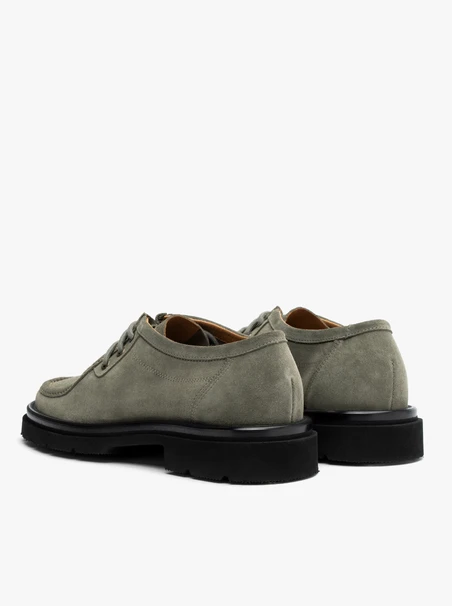 Olive Schnürhalbschuhe
