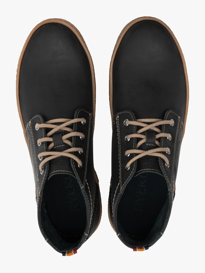 Schwarze Nubuklederstiefel
