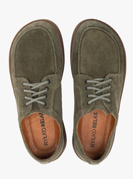 Herren Barfuß Halbschuhe oliv