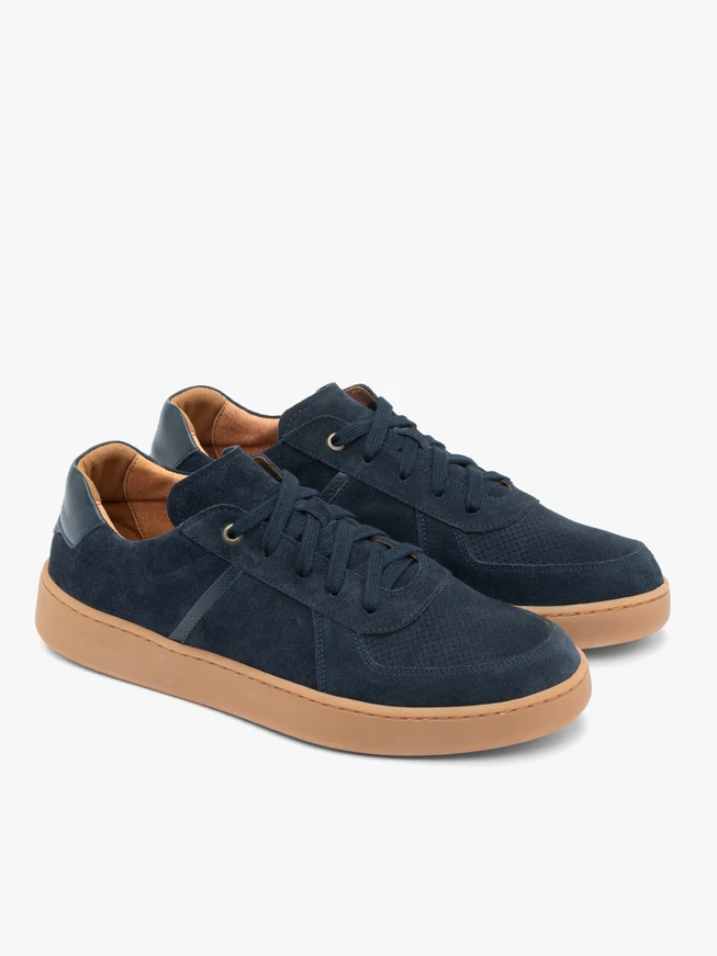 Navy-graue Schnürhalbschuhe