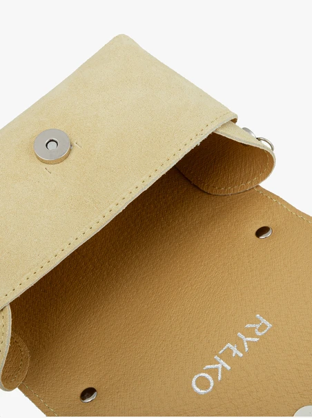 Leuchtend gelbe kleine Velours-Handtasche