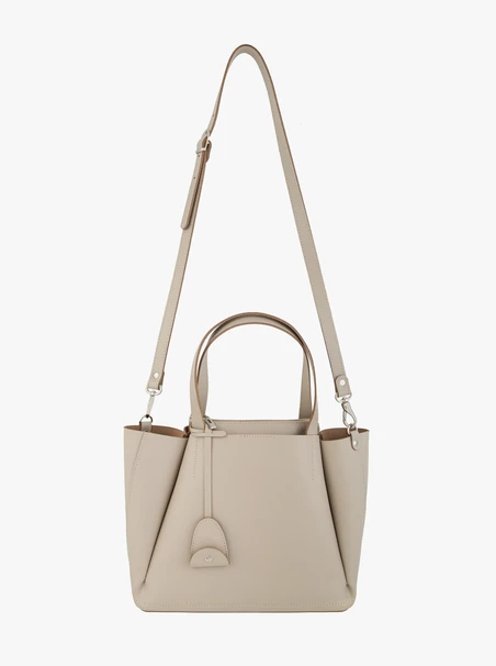 Beige große A4 Handtasche