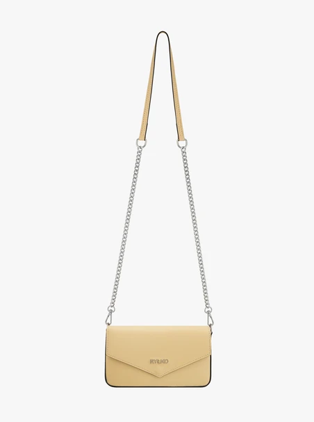 Leuchtend gelbe Clutch-Tasche mit Kette