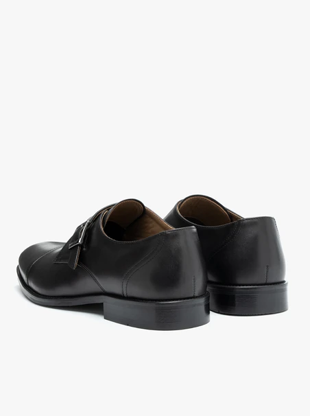 Schwarze Premium-Monks mit Schnalle