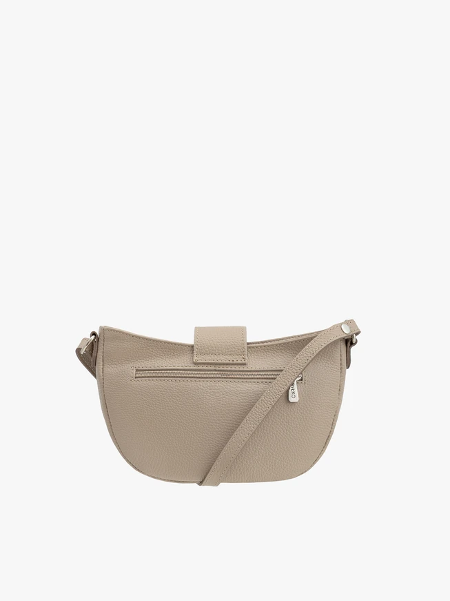 Dunkelbeige Satteltasche