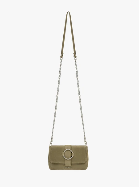 Olive Handtasche mit großer Schnalle