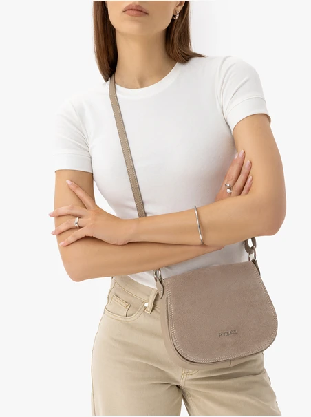 Beige Hufeisentasche
