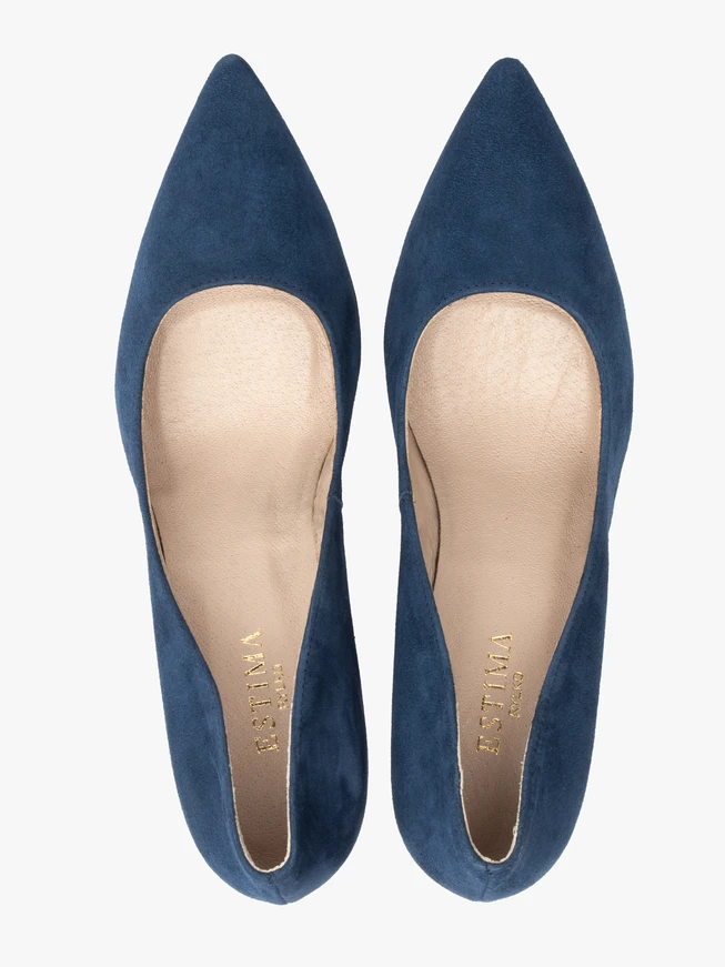 Marineblaue Stiletto-Pumps
