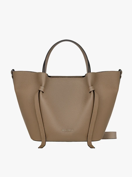 Dunkelbeige große Handtasche