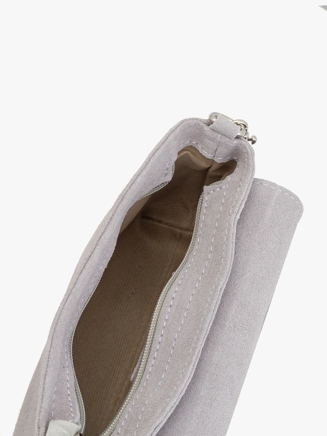 Hellviolette Handtasche mit großer Schnalle