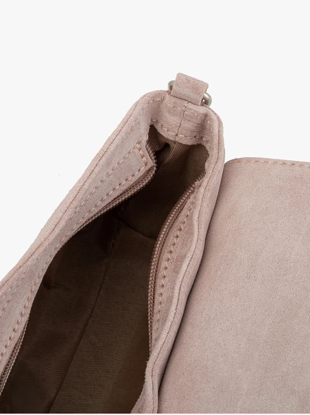 Hellrosa Handtasche mit großer Schnalle