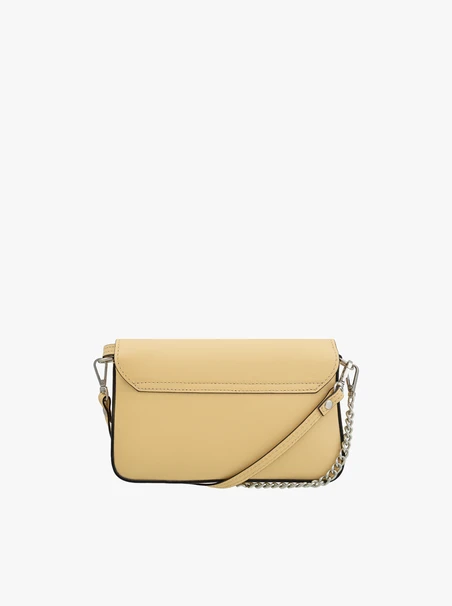 Leuchtend gelbe Clutch-Tasche mit Kette