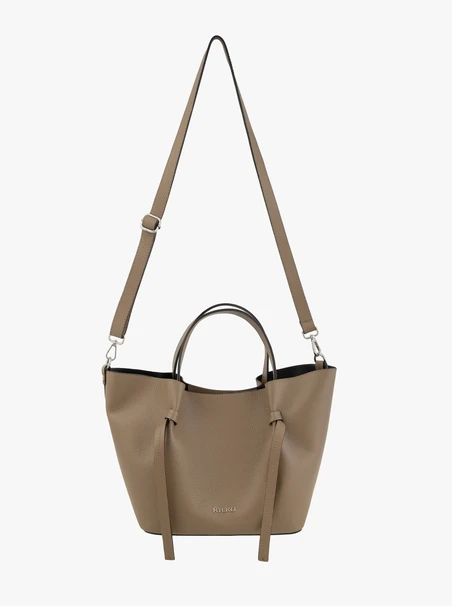 Dunkelbeige große Handtasche