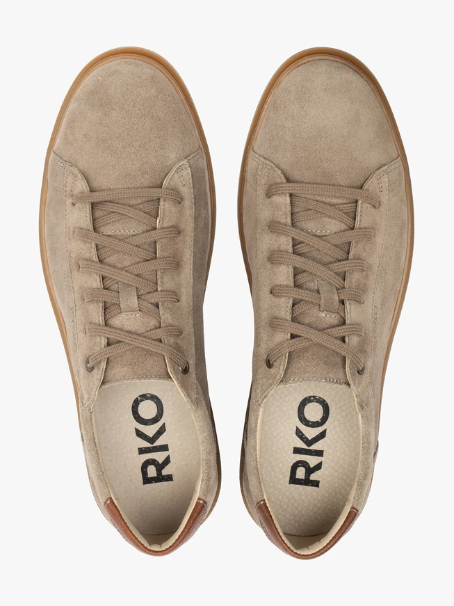 Graubraune Schnürhalbschuhe