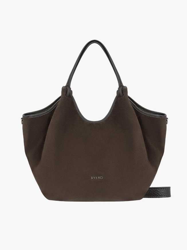 Braune geräumige Shopper-Tasche