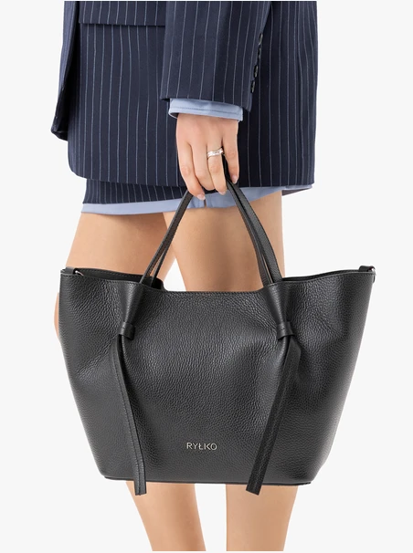 Schwarze große Handtasche