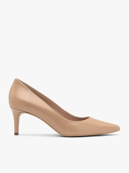 Beigefarbene Stiletto-Pumps