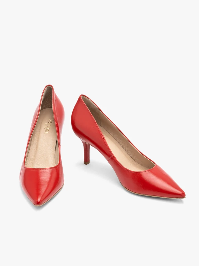Rote Stiletto-Pumps