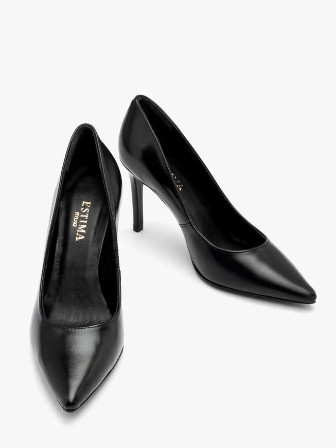 Schwarze hohe Stiletto-Pumps