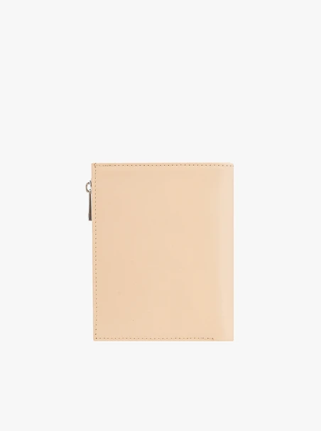 Beige Leder Brieftasche