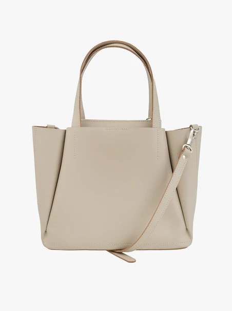 Beige große A4 Handtasche