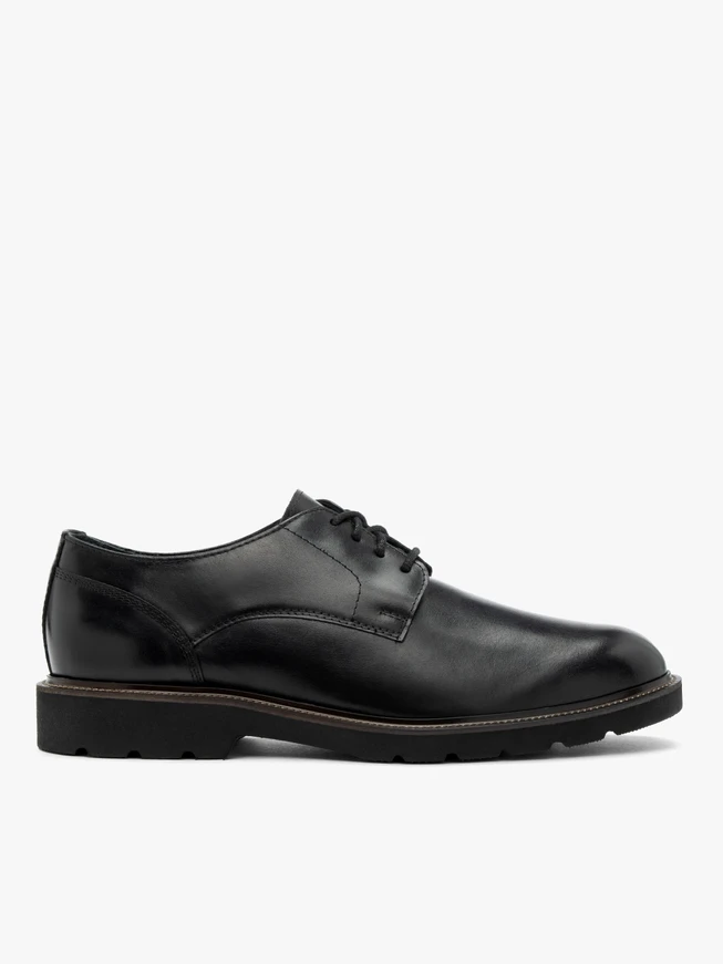 Schwarze Halbschuhe aus Leder zum Schnüren