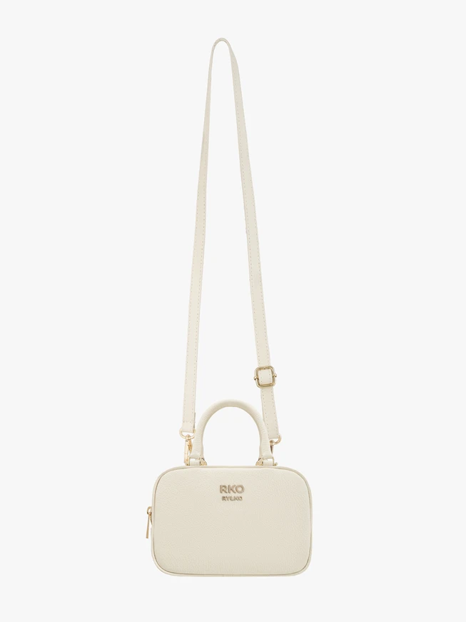 Cremefarbene Bowlingtasche