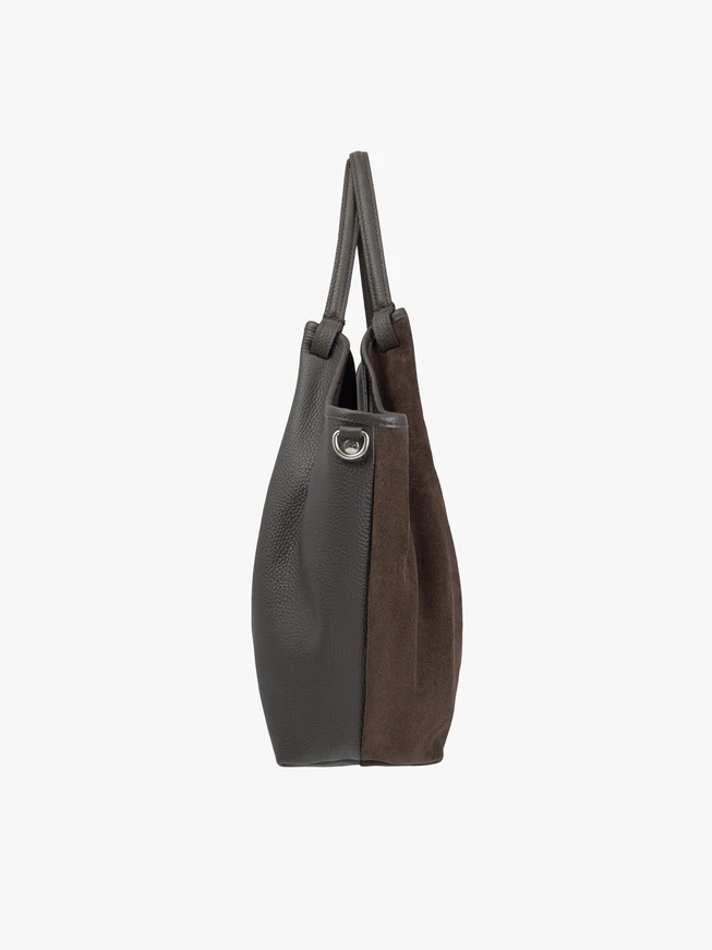 Braune geräumige Shopper-Tasche