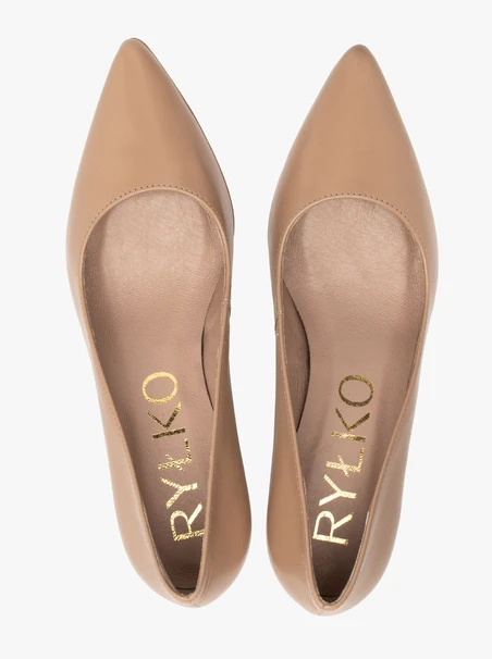 Beigefarbene Stiletto-Pumps