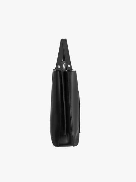 Schwarze große A4-Handtasche
