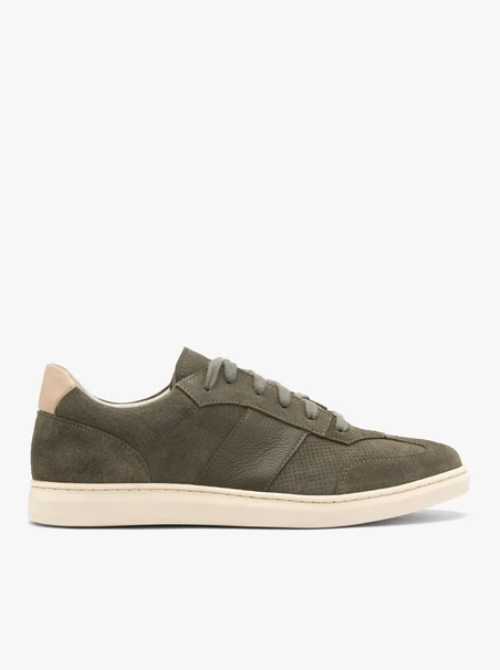 Olivfarbene sportliche Halbschuhe für Männer