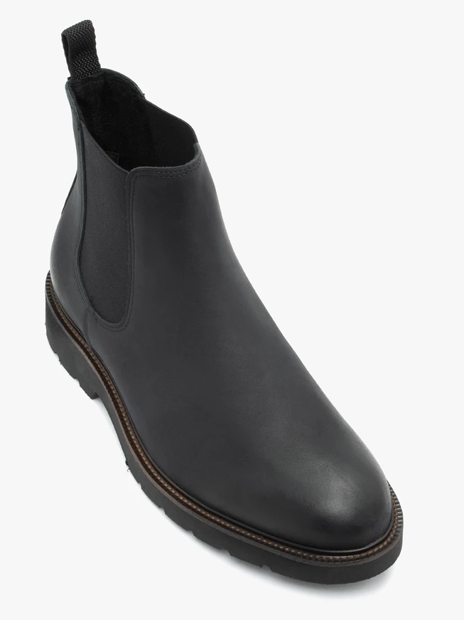 Schwarze Nubukleder-Pantoffeln