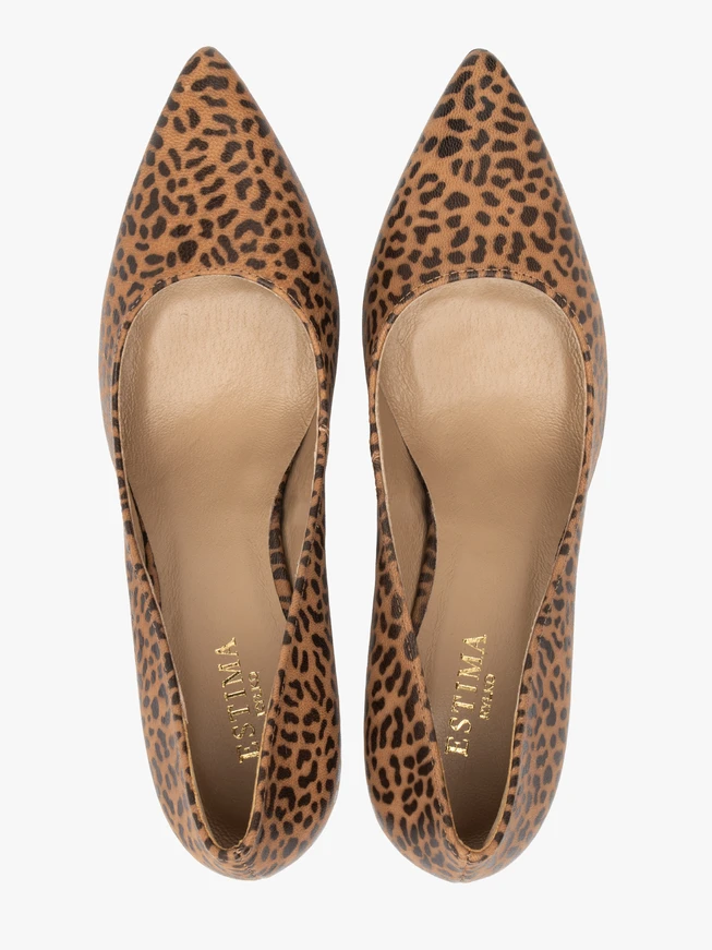 Pumps mit Leopardenmuster und hohem Stilettoabsatz