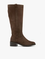 Braune Stiefel mit breitem Schaft