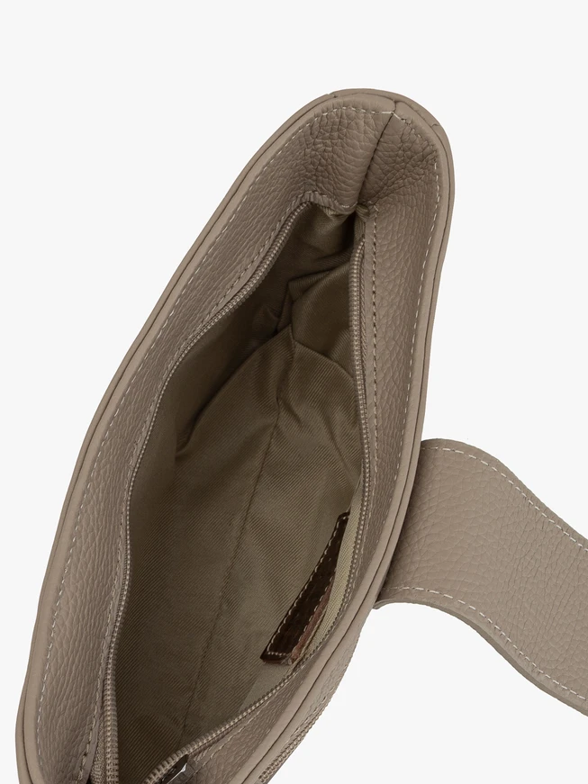 Dunkelbeige Satteltasche