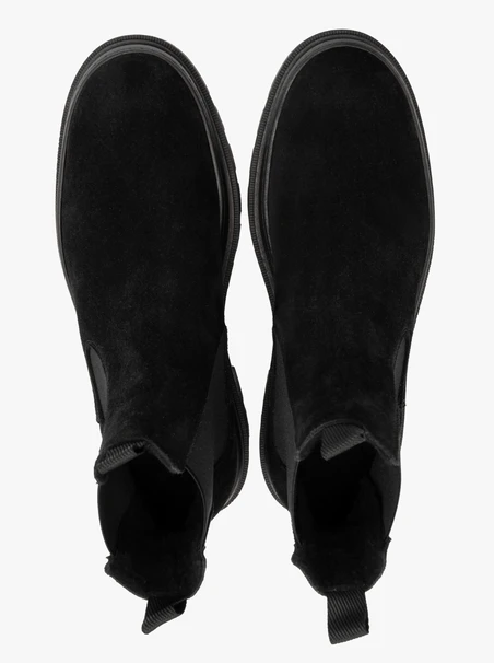 Herrenstiefel aus Veloursleder mit dicker Sohle
