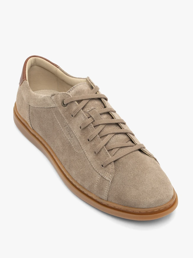 Graubraune Schnürhalbschuhe