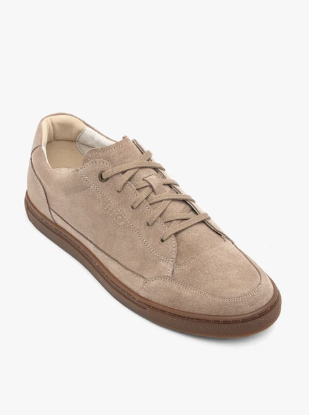 Beige Sporthalbschuhe