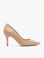 Beigefarbene Stiletto-Pumps