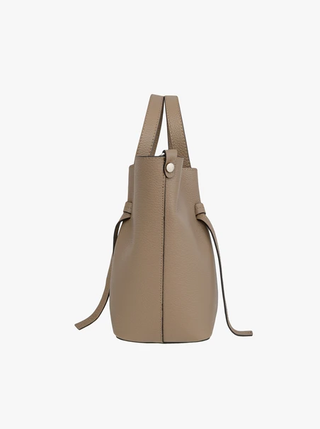 Dunkelbeige große Handtasche