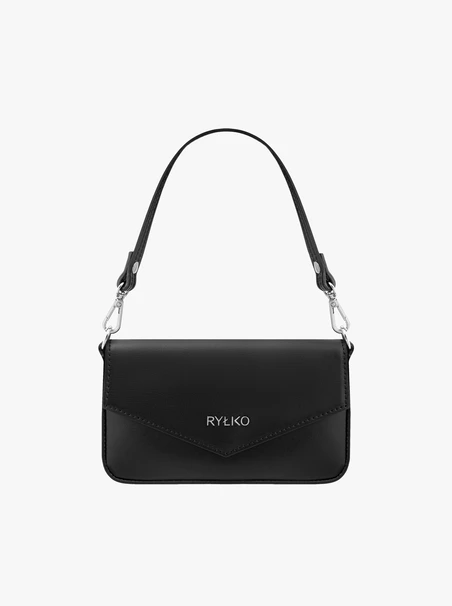 Schwarze elegante Clutch-Tasche mit Kette