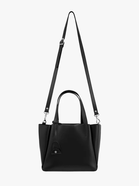 Schwarze große A4-Handtasche