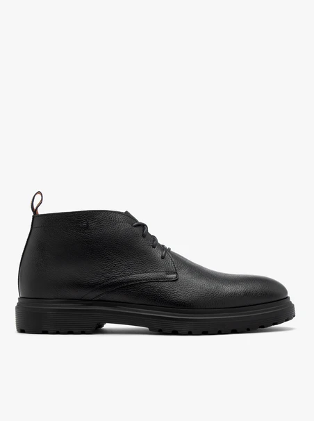 Schwarze Kurzstiefel für Männer mit leichter Sohle
