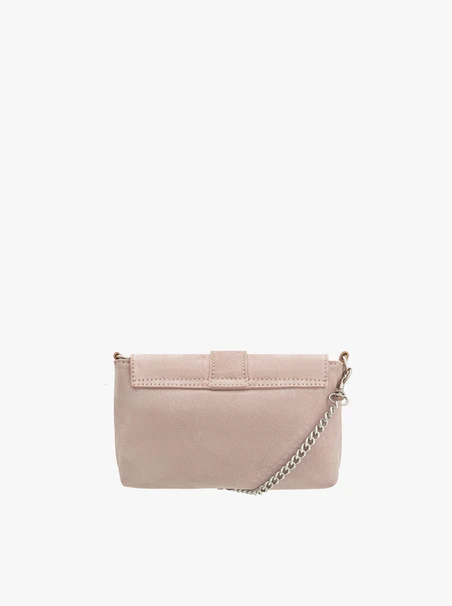 Hellrosa Handtasche mit großer Schnalle