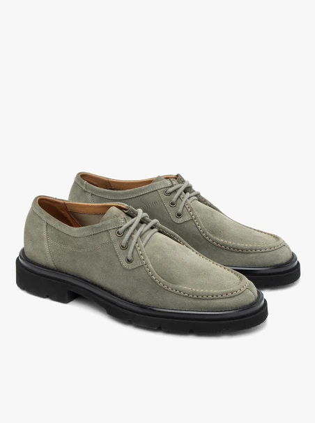 Olive Schnürhalbschuhe