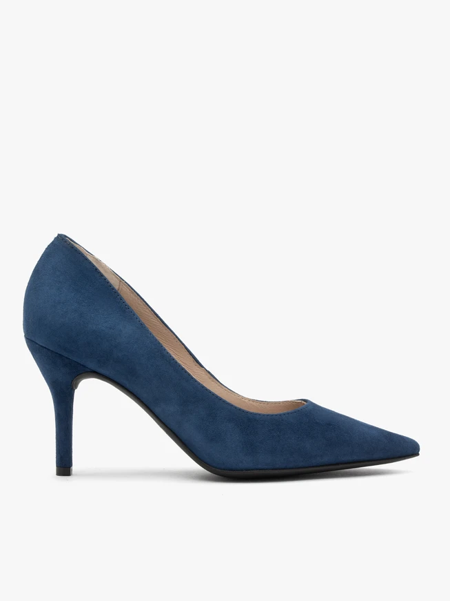 Marineblaue Stiletto-Pumps